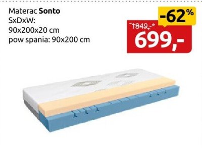 Materac Sonto promocja w Black Red White