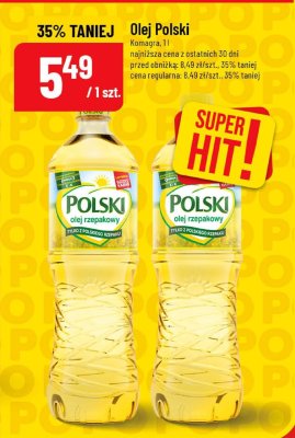 Olej Polski rzepakowy promocja w POLOmarket