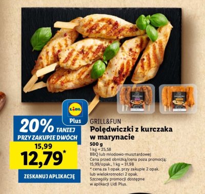 Pol臋dwiczki z kurczaka w marynacie bbq Grill and fun promocja