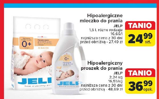 Hipoalergiczny proszek do prania do kolor贸w Jelp 0+ (dawniej soft) promocja