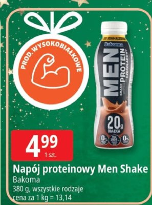 Napój proteinowy Men Shake Bakoma promocja w Leclerc