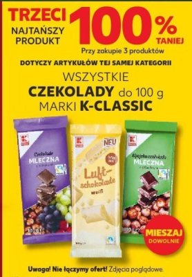 Czekolady WSZYSTKIE do 100 g promocja w Kaufland