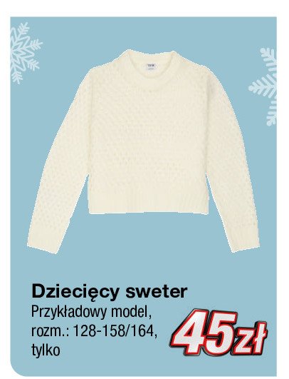 Sweter dzieci臋cy rozmiar 128-164 cm promocja