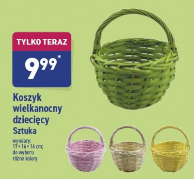 Koszyk wielkanocny dziecięcy 17 x 16 x 16 cm promocja