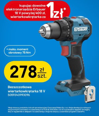 Bezszczotkowa wiertarkowkrętarka 18 V promocja w Castorama