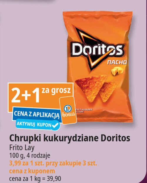 Natchosy nacho cheese Doritos promocja w Leclerc