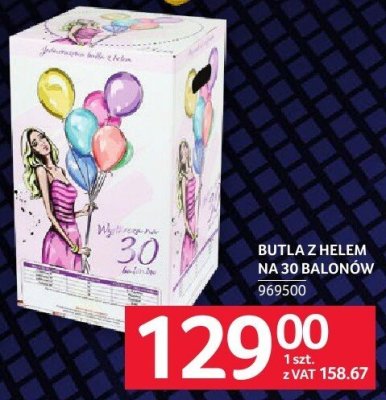 Butla z helem na 30 balonów promocja w Selgros
