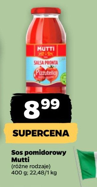 Sos salsa z pomidorów pizzutello Mutti promocja