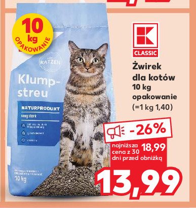 Żwirek dla kotów K-classic promocja