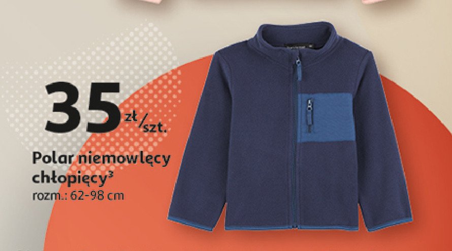 Bluza polarowa niemowlęca 62-98 cm Auchan inextenso promocja w Auchan