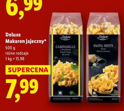 Makaron jajeczny Deluxe różne rodzaje promocja w Lidl