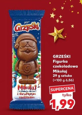 Figurka czekoladowa Grzeski Mikołaj 29g promocja w Kaufland