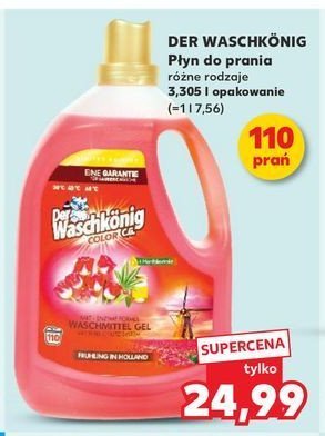 Żel do prania color wiosenna holandia Der waschkonig promocja w Kaufland