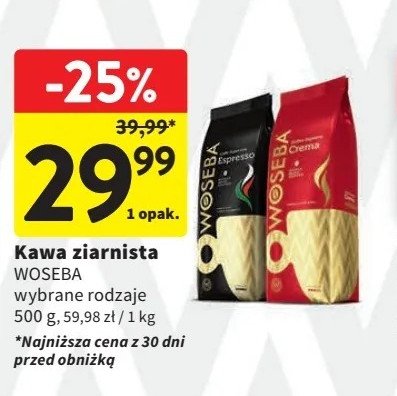 Kawa Woseba espresso promocja