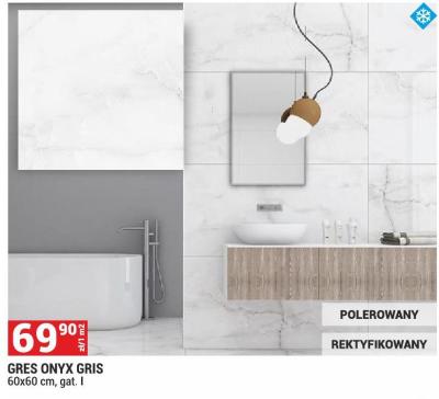 Płytka GRES ONYX GRIS 60x60 cm gat. I promocja w Merkury Market