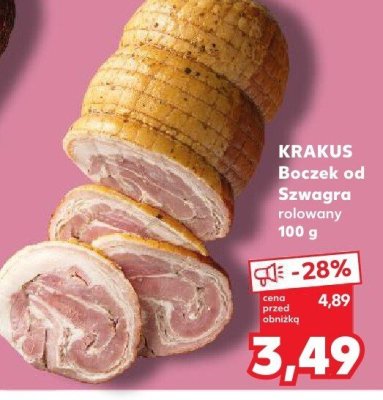 Boczek od Szwagra rolowany 100 g promocja w Kaufland