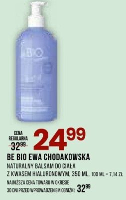 Balsam BE BIO EWA CHODAKOWSKA naturalny do ciała z wosem hialuronowym, 350 ml promocja w Drogerie Natura