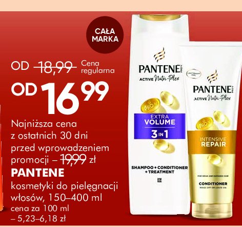 Odżywka do włosów intensywna regeneracja Pantene pro-v promocja