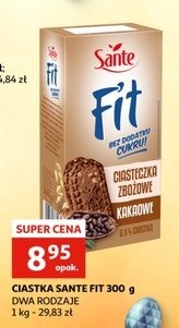 Ciasteczka zbo偶owe kakaowe Sante fit promocja