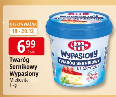 Twaróg sernikowy wypasiony Mlekovita promocja w Leclerc