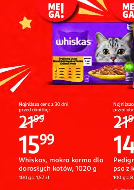 Karma dla kota wybór mięsnych dań w sosie Whiskas promocja