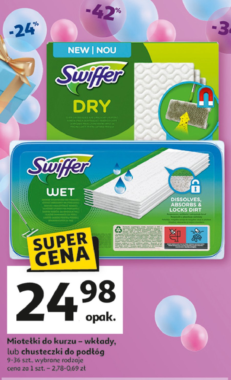 Chusteczki do pod艂贸g Swiffer promocja