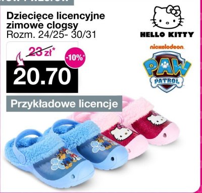 Dziecięce licencyjne zimowe clogsy rozm. 24/25-30/31 promocja w Woolworth