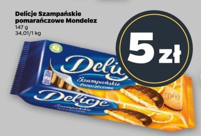 Delicje Szampańskie pomarańczowe Mondelez promocja w Netto