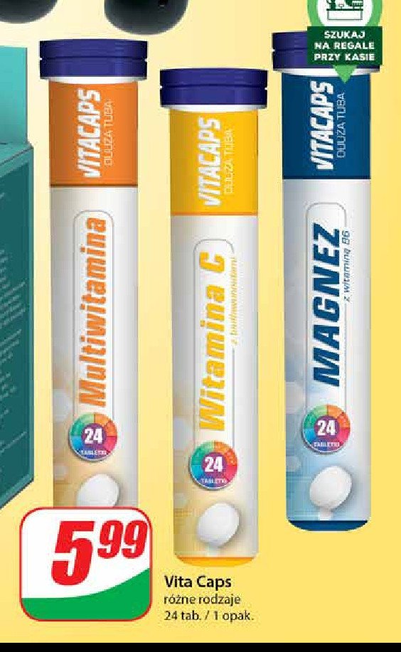 Tabletki musujące magnez Vitacaps promocja