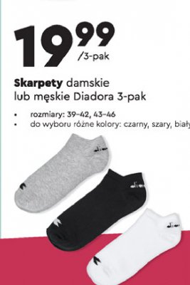 Skarpetki damskie bia艂e Diadora promocja