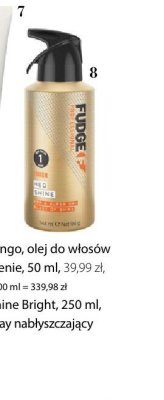 Spray FUDGE Hed Shine, nabłyszczający do włosów promocja w Hebe