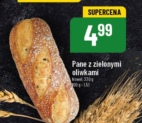Pane na kamieniu z zielonymi oliwkami promocja