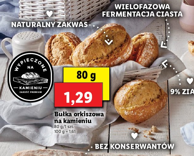 Bułka orkiszowa na kamieniu Chrupiące z pieca promocja