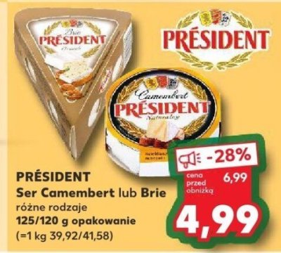 Ser Camembert różne rodzaje promocja w Kaufland