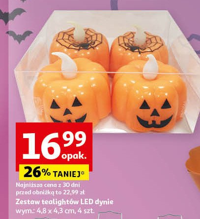 Tealighty dynie promocja w Auchan