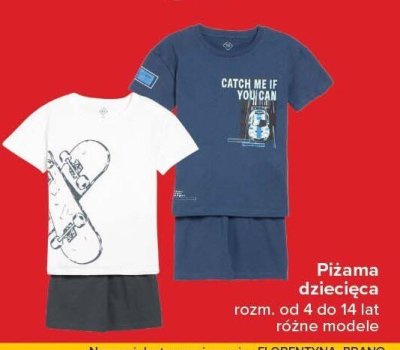 Piżama dziecięca rozm. od 4 do 14 lat różne modele promocja w Carrefour