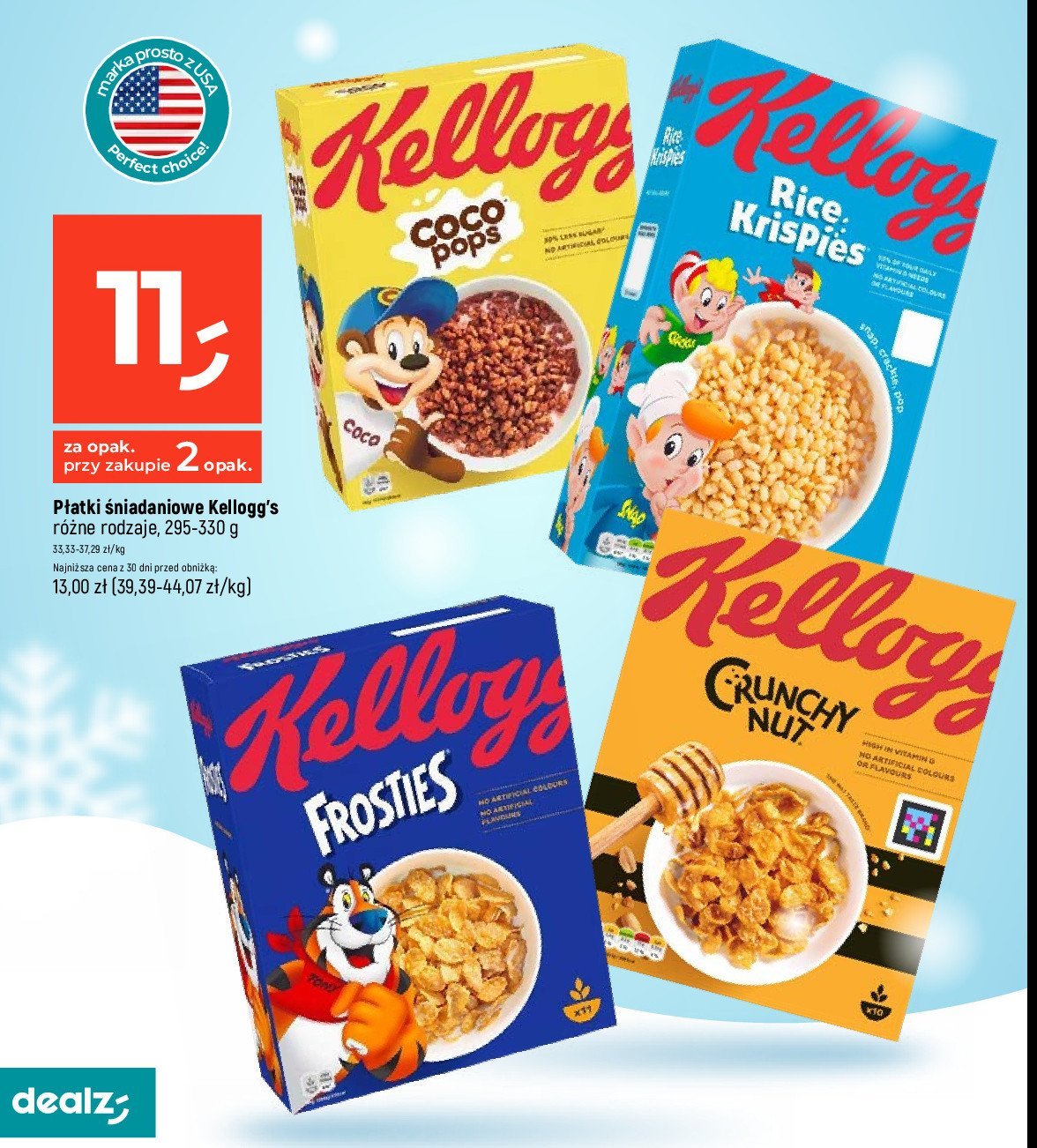 P艂atki crunchy nut Kellogg's promocja