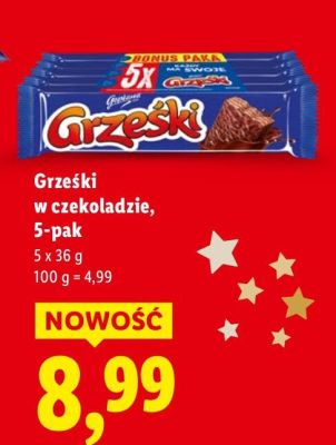 Ciastka Grzeski w czekoladzie, 5-pak promocja w Lidl