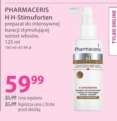 Preparat PHARMACERIS H H-Stimuforten preparat do intensywnej kuracji stymulującej wzrost włosów promocja w Hebe