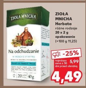 Herbatka na odchudzanie Big-active zioła mnicha promocja w Kaufland