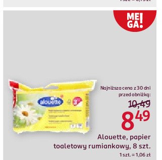 Papier toaletowy rumiankowy 3-warstwowy Alouette promocja