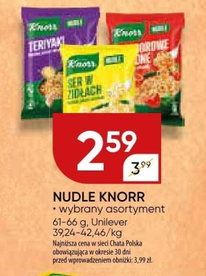 Nudle KNORR wybrany asortyment promocja w Chata Polska