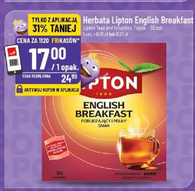 Herbata Lipton English Breakfast Lipton Teas and Infusions Polska promocja w POLOmarket