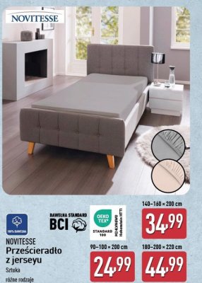 Prze艣cierad艂o mako-jersey 140-160 x 200 cm Novitesse promocja