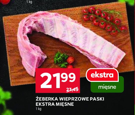 Żeberka wieprzowe paski extra promocja