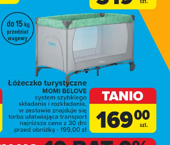 Łóżeczko turystyczne belove MOMI promocja