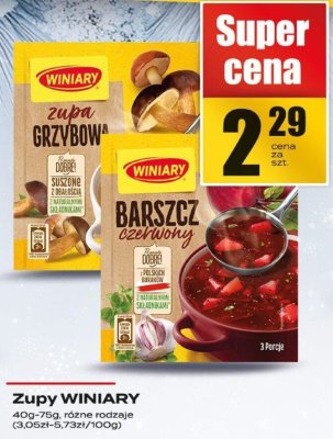 Zupy WINIARY promocja w Supeco