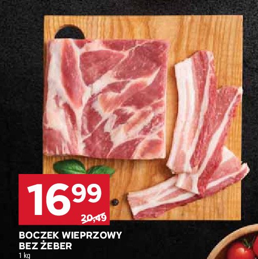 Boczek wieprzowy bez żeber promocja