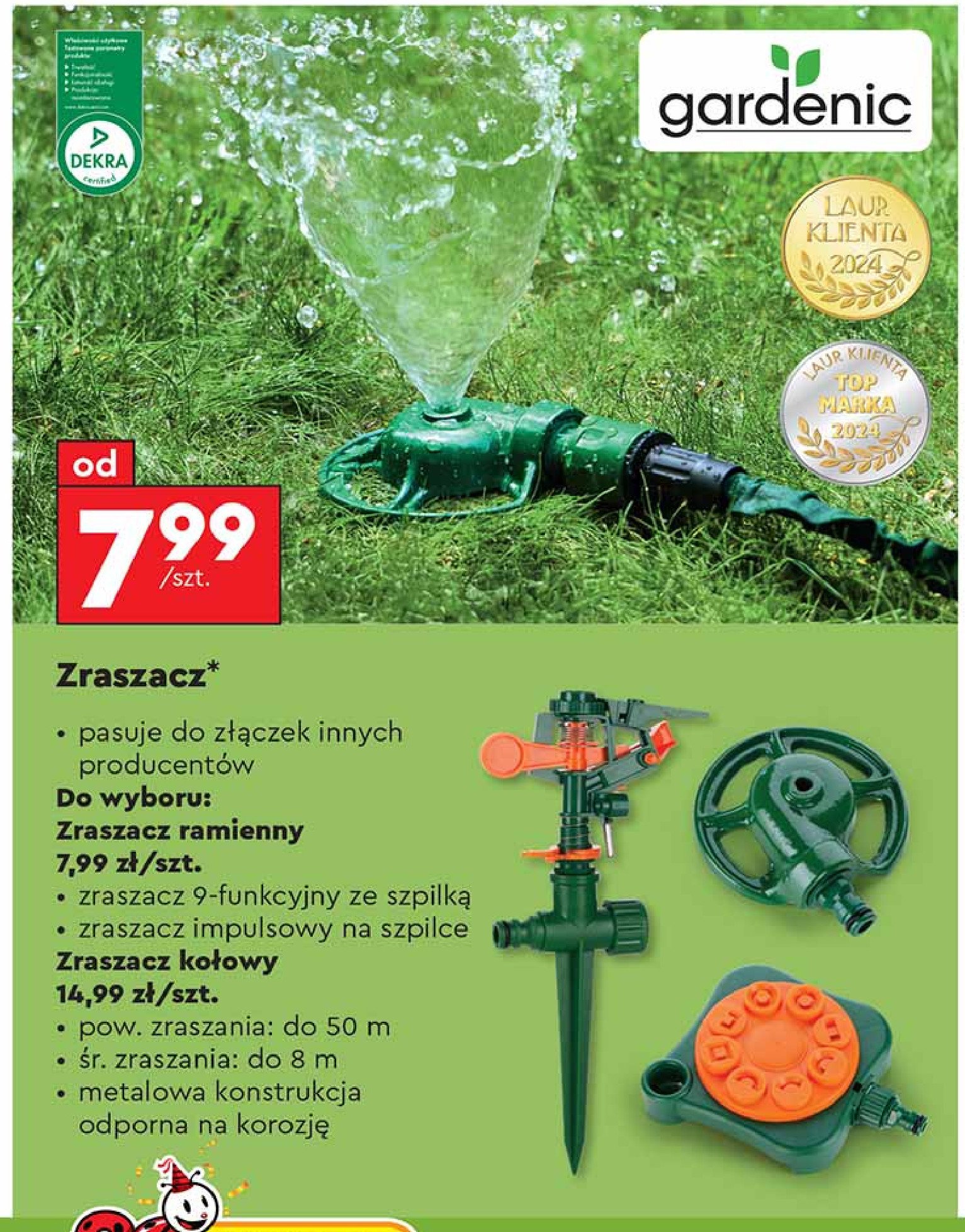 Zraszacz kołowy Gardenic promocja w Biedronka