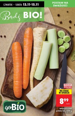 Włoszczyzna polska bio 600 g promocja w Biedronka